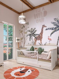 Hanah Home Monte - Mm1.27.54.S1 Cama Extensible Crema y Roble